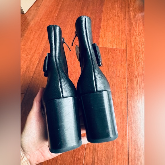 Paul green Nirvana square toe block heels ankle zip up bootie black Au 5 US 7.5 - Picture 8 of 11